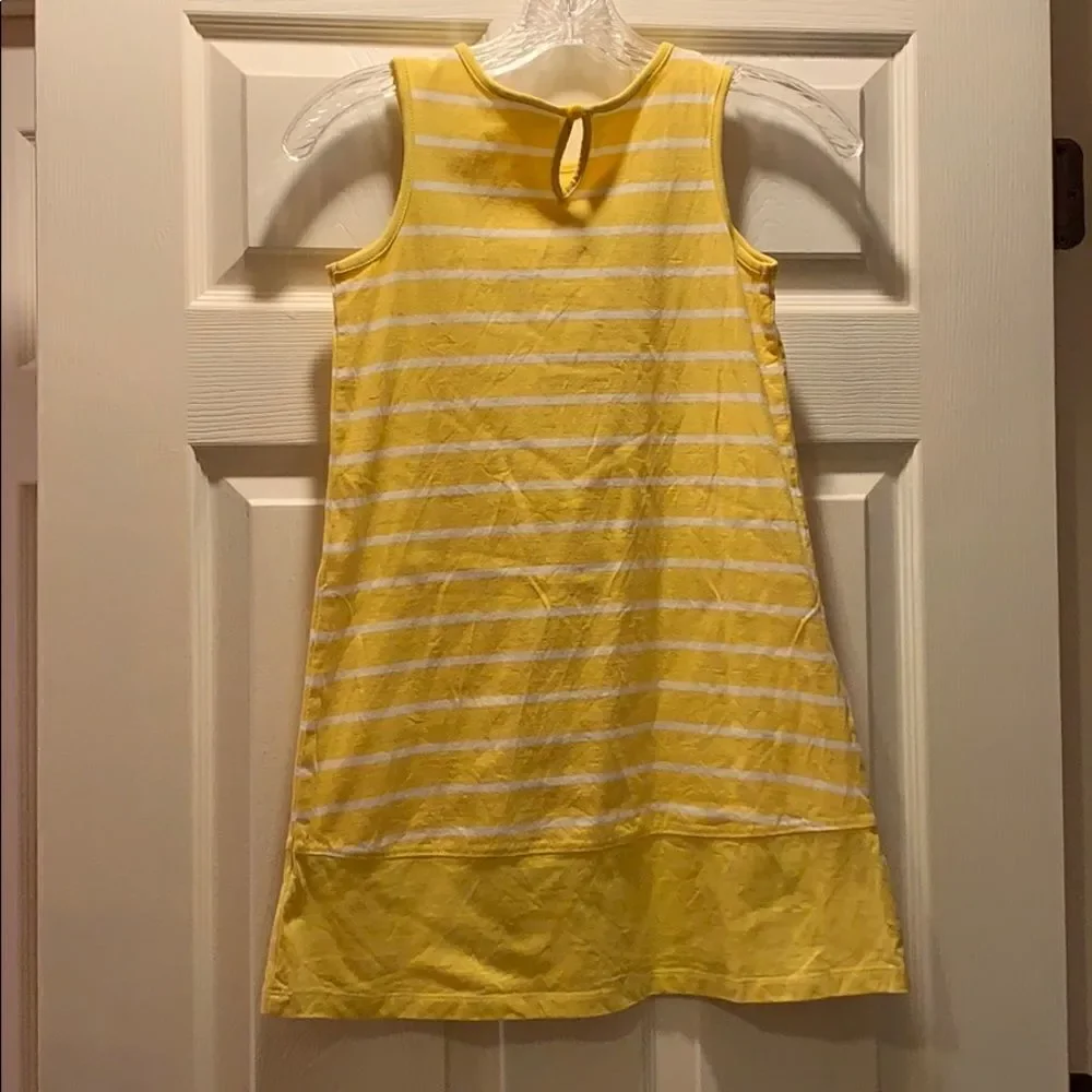 ✨Hanna Andersson Yellow & White Striped Shift dress